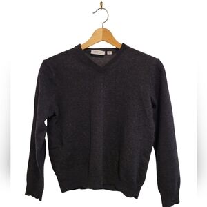 Calvin Klein Men's Extra Fine Merino Wool Gray Pullover V Neck Sweater S Slim